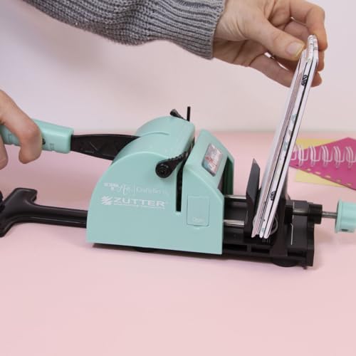 Craftelier - Zutter Bind It All Binding Machine with Extendable Arm | Ideal for Binding with Ring Bindings from 0.3125 cm (5/16") to 3.12 cm (1 1/4") | Turquoise and Black Colour