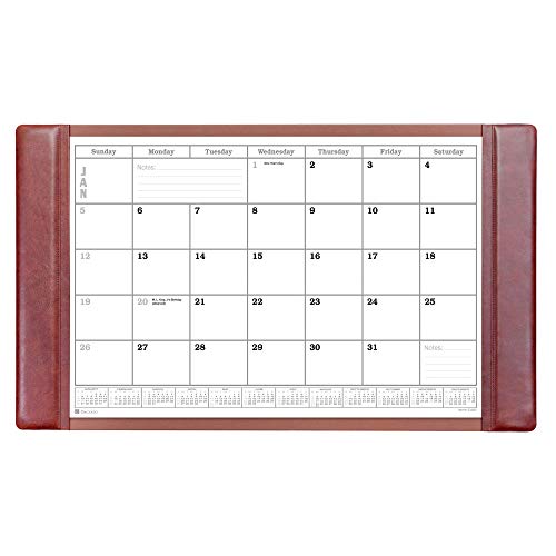 Dacasso Leather Desk Calendar pad, 34 x 20, Mocha, P3050
