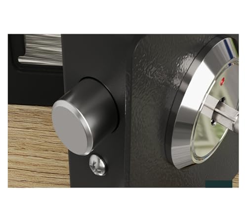 fireproof safe Home Small Safe Box with Mechanical Key Lock Money Cash Wall Mountable Safe for Bedroom Office Hotel(White)