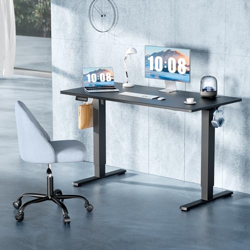 DUMOS 48 Inch Electric Standing Desk, Memory Adjustable Home Office Desk