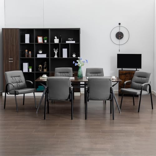 BoisKom Big&Wide Office Guest Reception Chairs Set of 2, Conference Room Chairs Waiting Room Chairs, Modern Leather Office Desk Chair No Wheels