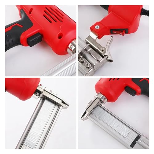 Oil-Free Pneumatic Staple Gun 2600W Electric Nailer Stapler Furniture Staple Gun for Wood Frame Woodworking Construction Electric Tools F30(F30)