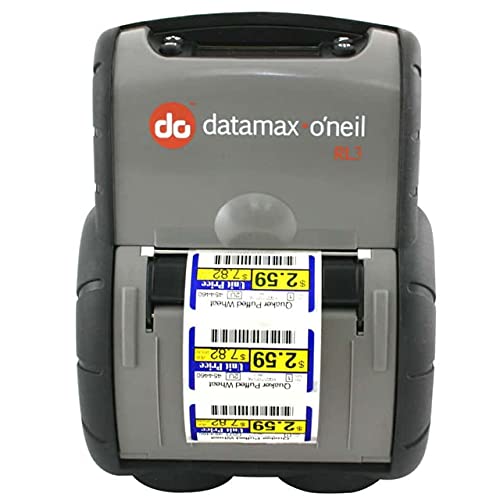 Datamax RL3-DP-50000310 RL3E Portable Label Printer, Direct Thermal, 802.11/Bluetooth 4.0 LE Dual Radio, 64 MB/128 MB, Serial/USB, E-Charge, LCD Screen