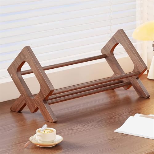 Office Bookshelf Retro Simple Desktop Bookshelf Wooden Open Home Office Storage Rack