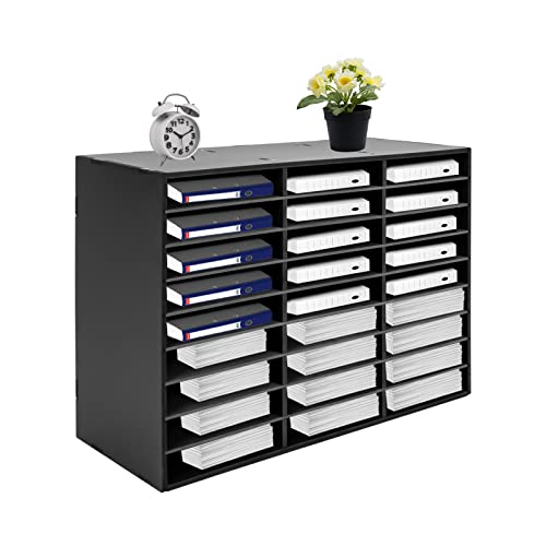 AngelcityCC Wood Mail Sorter Organizer, Literature Organizer, Student Mailbox for Classroom, Desktop Bill Paper Organizer for Office Home School