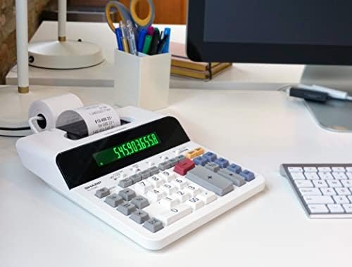 Sharp 12-Digit Thermal Printing Calculator, Off-White (ELT3301)