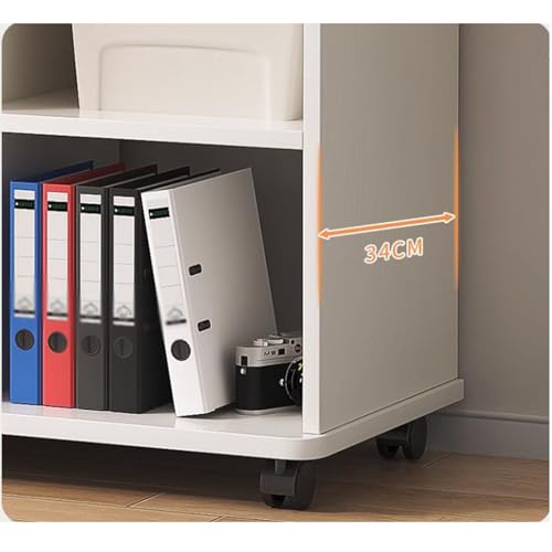 DESALAI Modern White File Cabinet, 90cm x 34cm 59cm, 1 Drawer, Locking, Home Office, Files & Folders