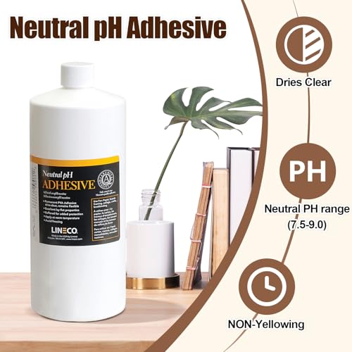 Lineco Neutral pH Adhesive, All-Purpose Glue, 1 Quart, White, 1 Pack
