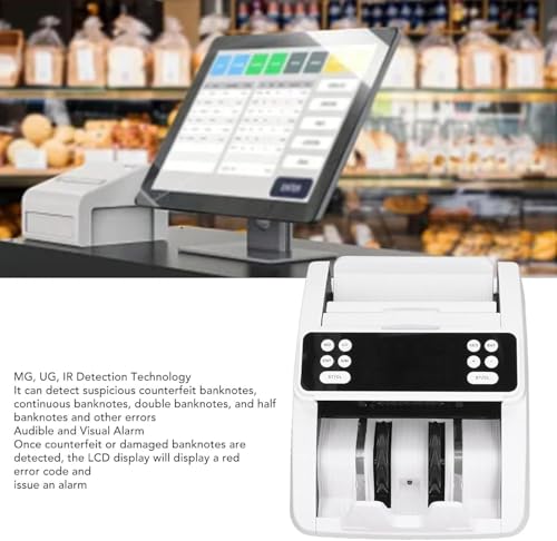 Acivirdde Advanced Banknote Detector & Counterfeit Detection Machine with LCD, Audible & Visual Alerts, Cash Counter for Multi-Currency Use