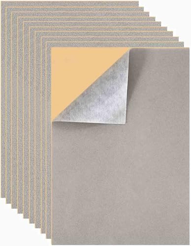 PIVWZLQX Self Adhesive Felt Sheets,Felt Sheet with Adhesive Backing,Felts Fabric Peel and Stick Felts Liners for Arts Crafts Drawer Jewelry Box (Gray,80 Pieces)