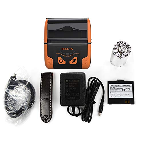 Rongta Portable 80mm POS Printer, Mobile Thermal Receipts Printer, USB&Bluetooth Connection, Compatible with Android Phone, Do Not Square/Ipad/Computer/Android Tablet(RPP300)