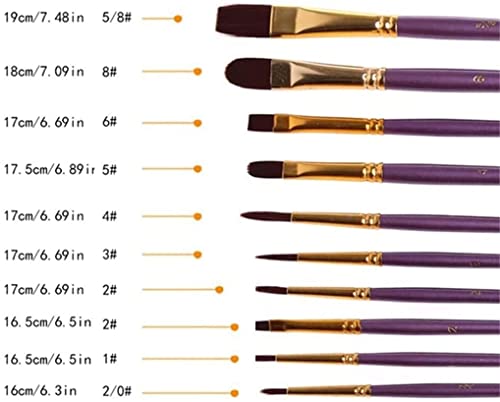 Feilx 10pcs Paint Brushes Set Painting Art Brush for Acrylic Oil Watercolor Artist Professional Painting Kits Paintbrush Sets