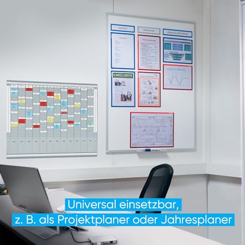 Franken PV-SET4 T-Card Office Planner with German Headings 81.9 x 78 cm 12 + 2 Index 35 Items