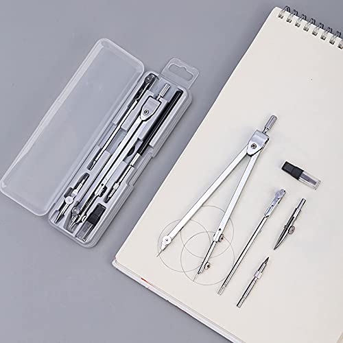 DUHTFCY Math Geometry Kit Set Professional Drawing Compass Set Instrument Compass Engineering Professional Design Drawing Drawing Set Geometry Kit (A)