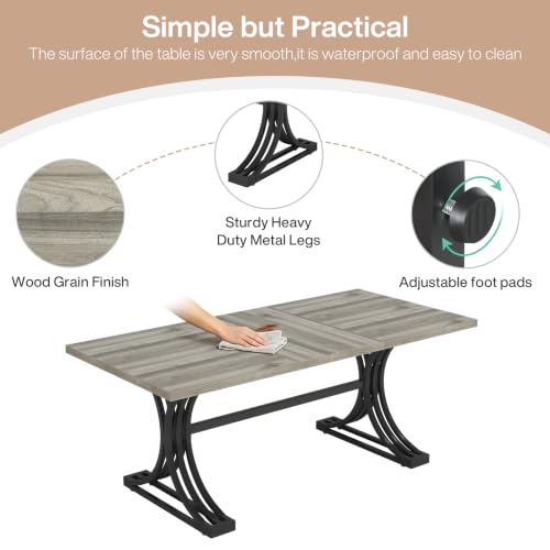 Tribesigns 5FT Small Conference Table for 4 to 6, Modern Meeting Table