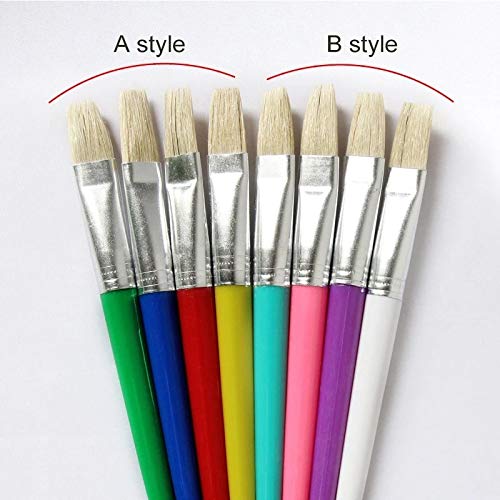 UOHLCX HBJWOV Paint Brush for Children Oil Watercolor Painting Candy Color Watercolor Painting Bristle Gouache Drawing Art 4Pcs Candy Color(E)
