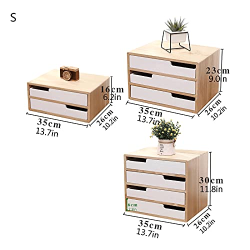 Storage Drawer Creative Wooden Desktop Drawer Type Storage Box Home Office Desktop File Storage Box 4-Tier Durable Desktop Organizer with Z Type Handle Desktop Organiser Storage Box