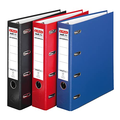 Herlitz max.File Protect A4 Double-Lever Arch File - Red