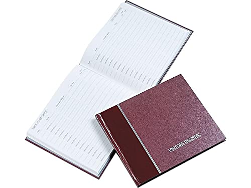 National 57803 Visitor Register Book Burgundy Hardcover 128 Pages 8 1/2 x 9 7/8
