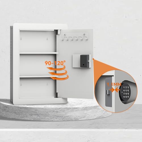 Electronic Digital Wall Hidden Safe with Keypad for Home and Business, Heavy Duty Steel Wall Mount Storage Safe for Protecting Money, Jewelry and Passports