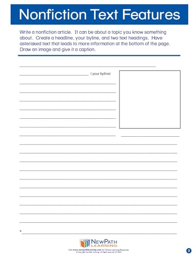 NewPath Learning Nonfiction Text Features Learning Center, Grades 3-5