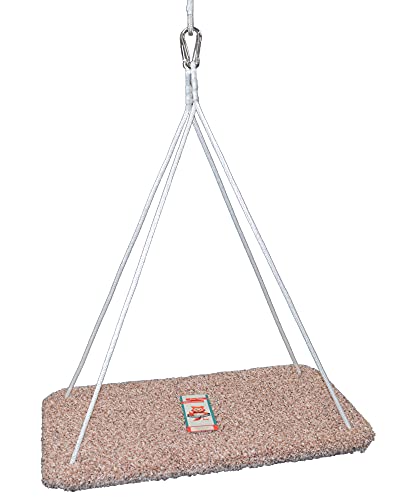 Platform Swing (Rectangle) - Special Need Therapy Use - Hand-Crafted from 100% Baltic Birch - Carpeted - 18" X 36"