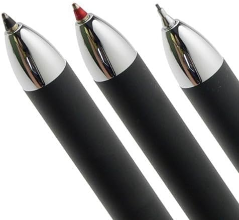 Cross Tech3 Satin Black Multi-function Pen - 0.5 MM Lead Size Pencil, Black Ink Refill, and Red Ink Refill in One Pen.