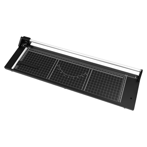 Professional Rotary Trimmer, 36" Cut Length, 0-60° Angle Scale, Photo Paper Cutter with Positioning Ruler & 2 Blades