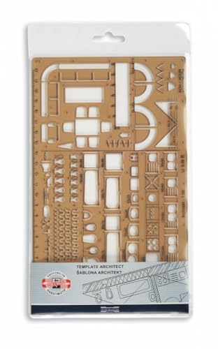 KOH-I-NOOR 0749210001PE Template, Architect, Clear, Brown