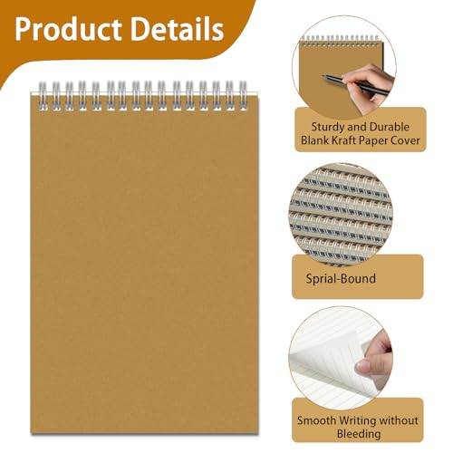 OSIMIG 24 Pack A5 Spiral Notebooks Bulk, 8x5.5 Lined Journaling Notebooks
