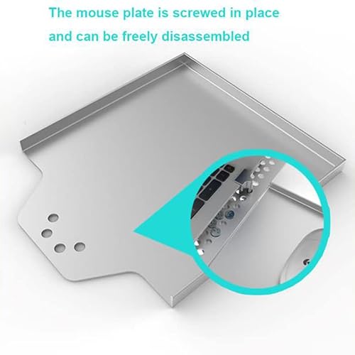 ZGFUSVFD Wall Mounted Laptop Stand, Multifunctional Adjustable Holder Wall Mount Foldable Laptop Holde Notebook Stand with Mouse Tray