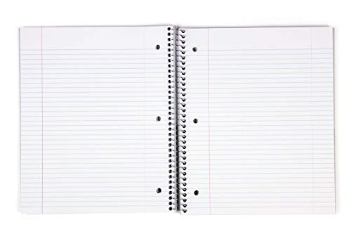 Mintra Office Durable Spiral Notebooks, 3 Subject (Orange, College Ruled 12pk)