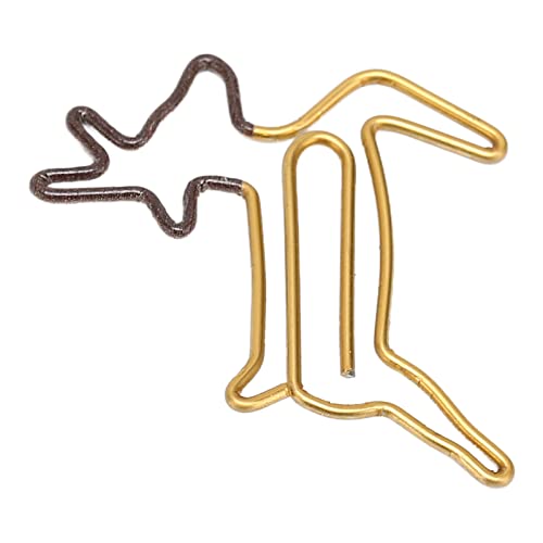LENmzpomA Cute Paper Clips,100pcs Shaped Paper Clips Deer Shape Metal Portable Office Clips for File Classification Document Organizing