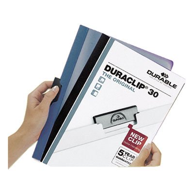 Wholesale CASE of 25 - Durable Duraclip Report Covers-DuraClip Report Cover, 30 Sheet Capacity, 11" x8-1/2,DK Blue