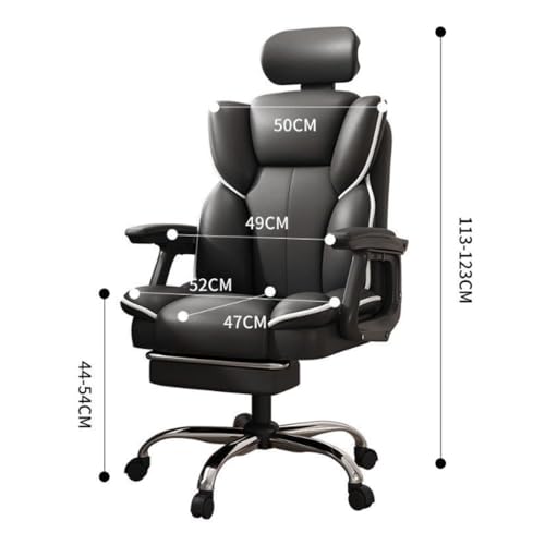 UOPYNE Executive Office Chair, Modern Soft Leather Ergonomic Computer Desk Chair Executive Home Office Boss Chair Swivel Chair, 145° Adjustable Height Durable Base Comfortable Conference Desk Chair