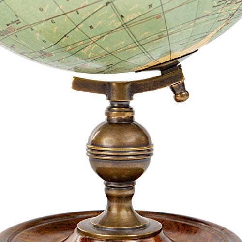 Weber Costello 1921 Classic Stand Globe by Authentic Models - Home Office World Globe with Stand - Spinning Globe Featuring Legendary Cartographers - Desktop Globes for Adults