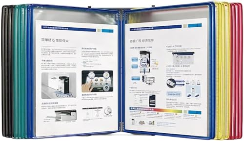NIKAIDD Wall Mounted Reference System, 20 Pockets Display Units Flip Folder,Hanging Wall File Organizer,A4 Book,Presentation Project for Files