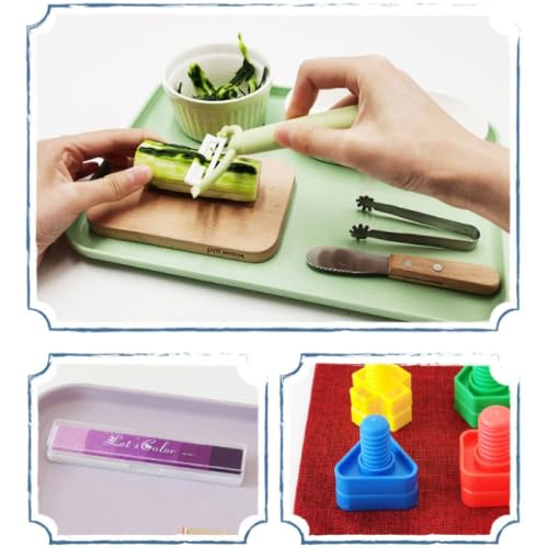 lstyty Montessori Practical Life Complete Tray Set