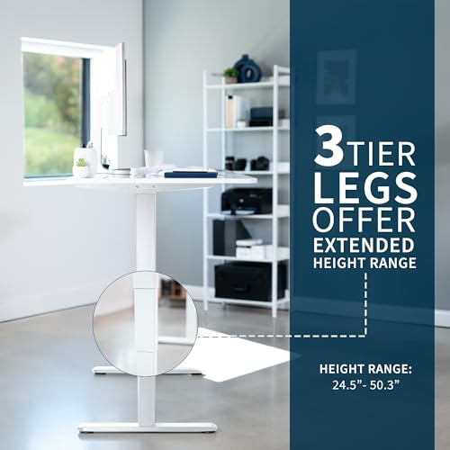 VIVO White Dry Erase 71 x 30 in Standing Desk, DESK-KIT-2W7WE