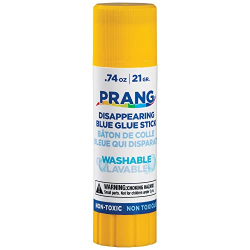 Prang Washable Glue Stick, Blue, 0.74 oz., 60 Count