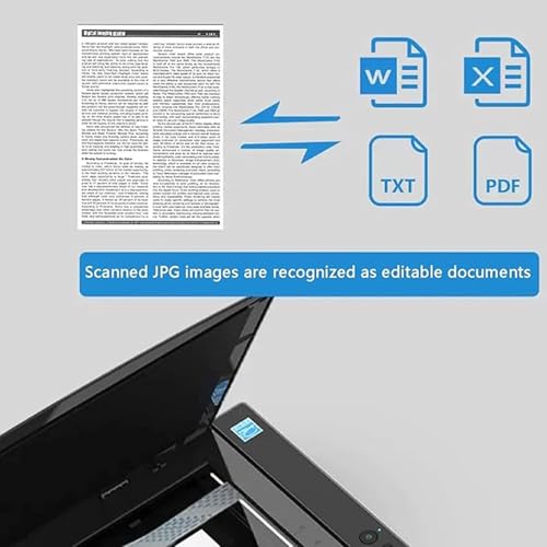 Large Format Flatbed Scanner for Documents and Photo Books, High Resolution up to 2400 DPI, LED Light Source, Quick Scan in 4 Seconds per Page, Ideal for Libraries and Schools