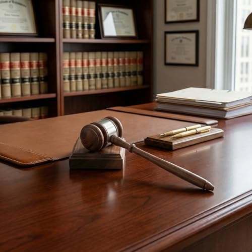 Gavels Fast Personalized Wooden Walnut Gavel w/Square Sound Block (Silver Band)