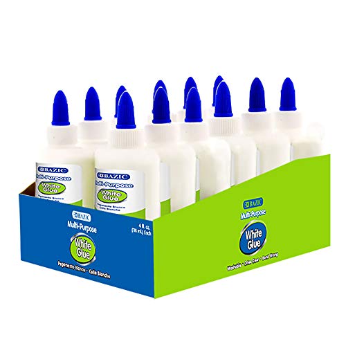 BAZIC Products Washable Multi-Purpose White Glue, 4 Fl Oz, 48-Case