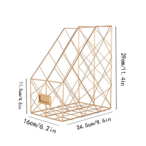 BDPP Storage File Rack File Holder Metal Desktop File Rack Office Supplies Storage File Sorter Suitable for Office,Home,School and Dormitory School Home Office Folder (Color : A)