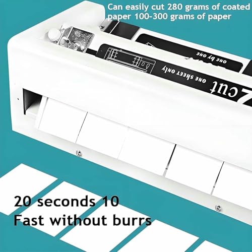 iumLeap Business Card Paper Trimmer and Slitter with Auto-Sensing Feed Cuts 30 Cards Per Minute Perfect for Photo Studio and Cardboard Cutting