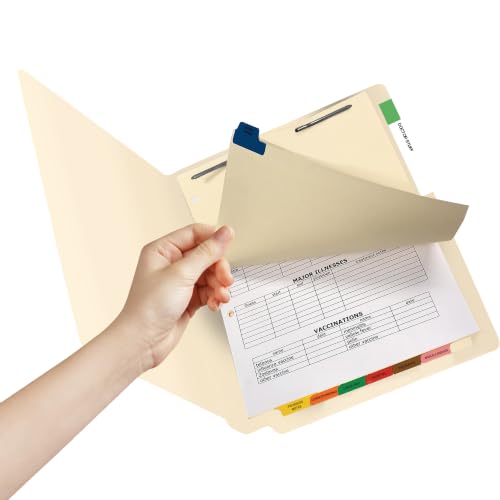 Bottom Tab Medical Chart Dividers, Set of 8, Color-Coded, 40 Sets/Box