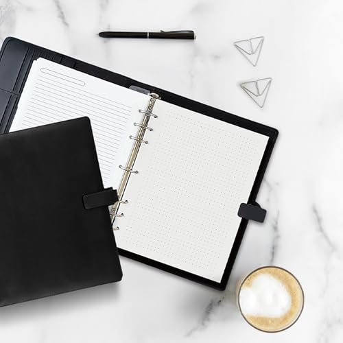Filofax Metropol Organizer, Letter Size, Black - Leather-Look, Six Rings, Week-to-View Insert, English (C026970)