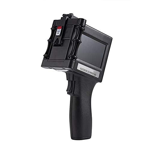 Handheld Inkjet Printer ，Light and Portable, Easy Operation, Portable Inkjet Printing Printer with Touch Screen. Print Trademark,Logo,Graphic,Date Coder,Label etc (Solvent Ink（Black)