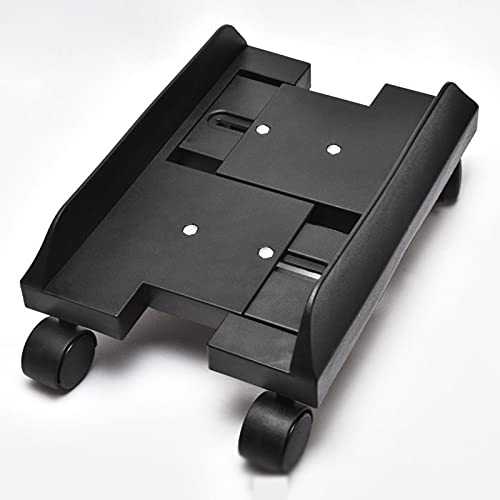 WAOCEO CPU Stand CPU Stand，PC Floor Stand Rolling Caster Wheels Adjustable Width Universal PC，Holder Cart with 4 Caster Wheels (Black) Computer Tower Stand, YANLI2233-1988