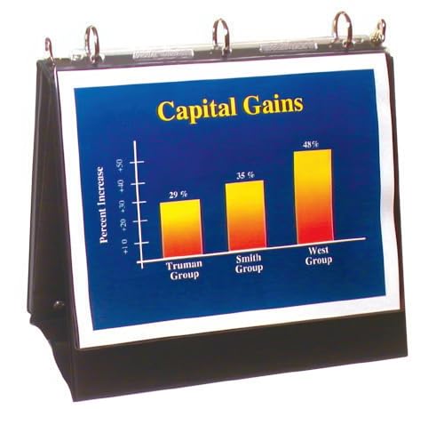 StoreSMART - Flip Chart Easel Presentation Binder - Landscape/Horizontal - 20-Pack - Black - VH424-20 (Sheets not Included)
